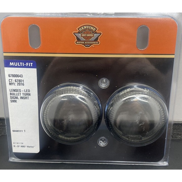 Harley Davidson HD Motors LED Bullet Turn Signal Smoke Lens Insert 67800643 NEW - Picture 7 of 9